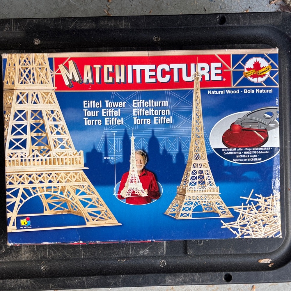 Matchitecture Eiffel Tower Natural Wood Building Set - Natural
